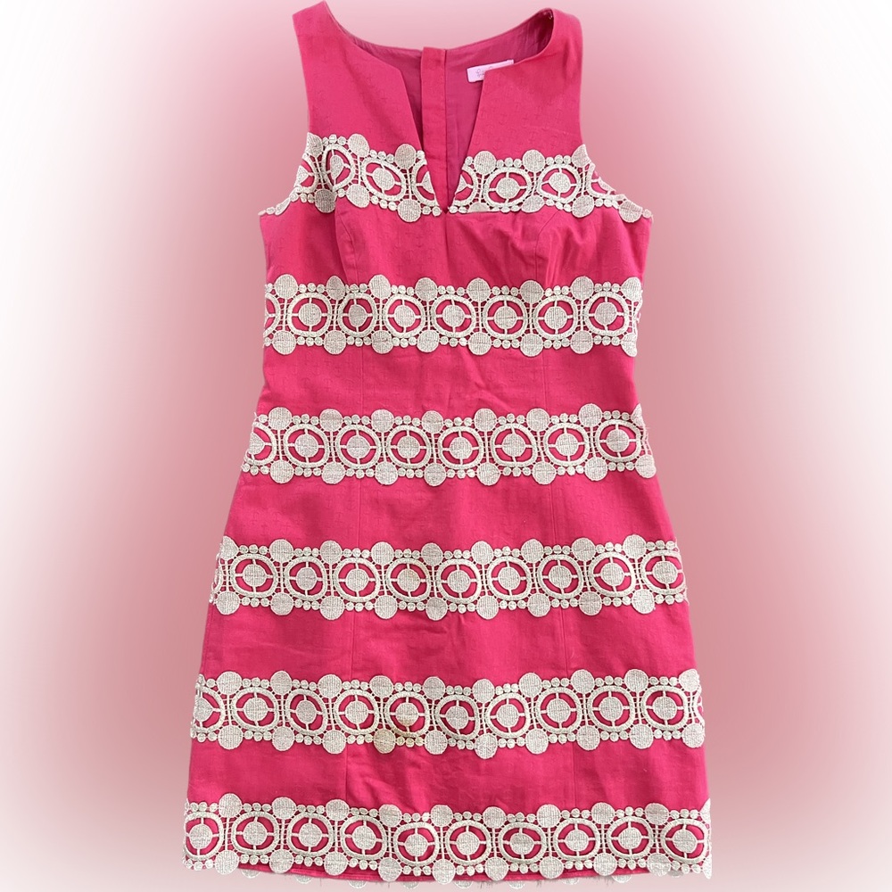Lilly Pulitzer Augusta Anchor Pink Shift Dress